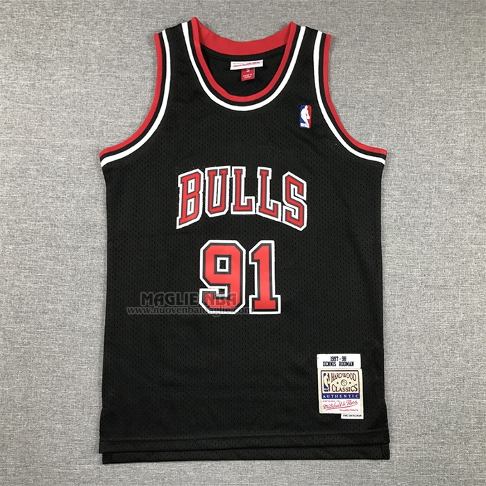 Maglia
 Dennis Rodman NO 91 Bambino
 Chicago Bulls Mitchell & Ness 1997-98 Nero
